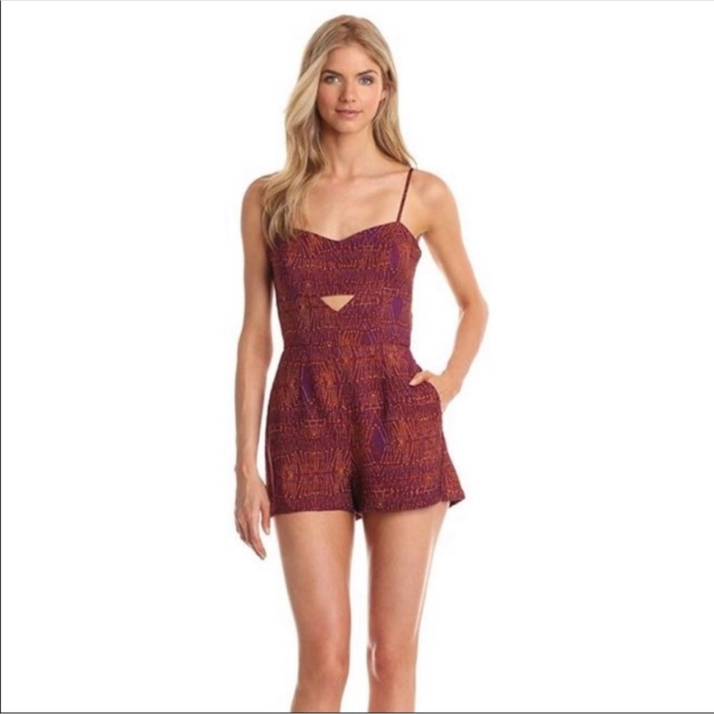BCBGeneration Dewberry Cut Out Printed Romper